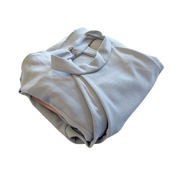 NWT BHLDN Serephina Gray Halter Open-Back Side-Slit Stretch Crepe Maxi Gown Size - Picture 7 of 8